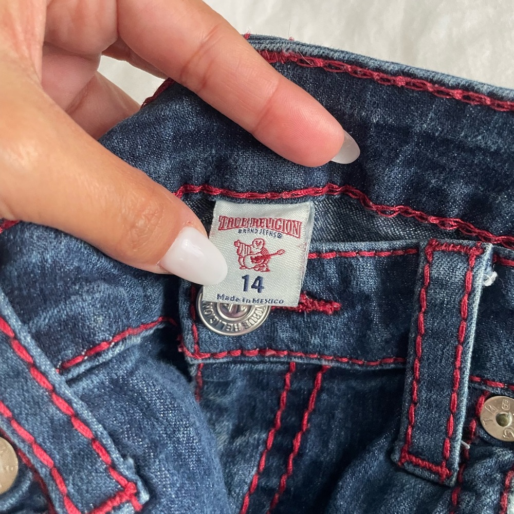True Religion Original Skinny Denim with Red Accents - Picture 5 of 5
